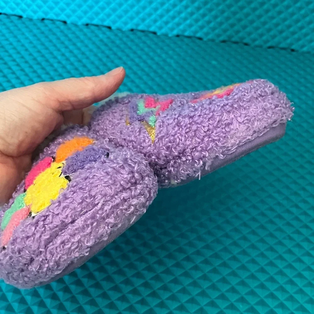 Joe Boxer Girl Purple Plush Clog Slippers | S 11-12